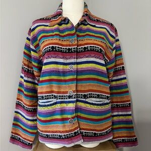 Vintage Bold Aztec Inspired Women's button-up Size Small/Medium